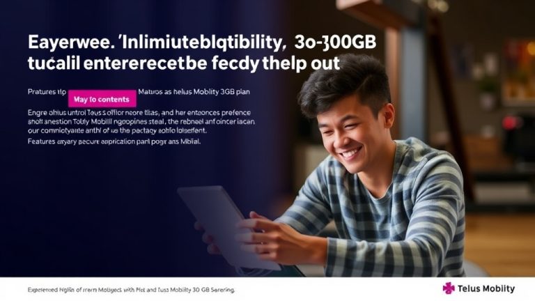 Experience Unlimited Freedom with the Telus Mobility 30 GB Plan: Maximize Your Data and Save Big