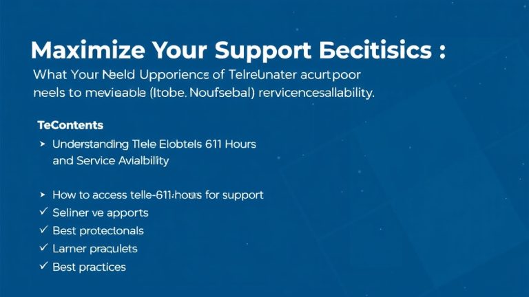 Maximize Your Support Efficiency: What You Need to Know About Telus 611 Hours and Service Availability