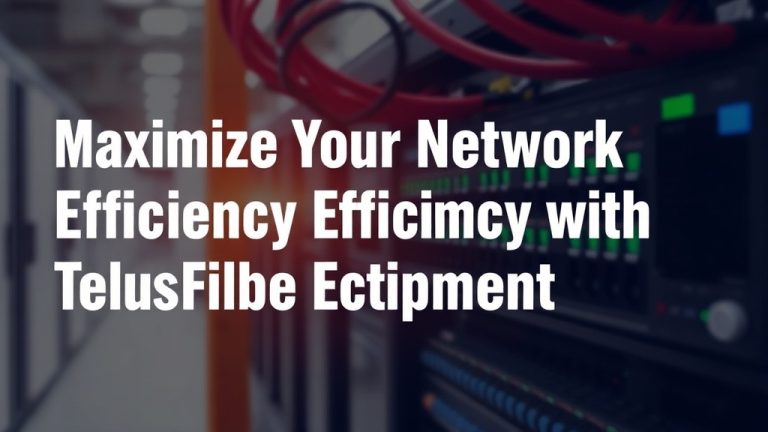 Maximize Your Network Efficiency with Telus Fibre Equipment: The Ultimate Guide to Upgrading Your Internet Infrastructure