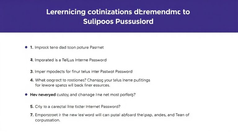Unlock Seamless Internet: Expert Steps to Change Your Telus Internet Password Easily