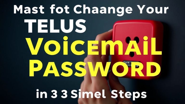 Master the Art of Changing Your Telus Voicemail Password in Just 3 Simple Steps