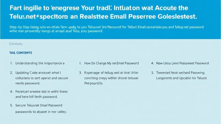 Step-by-Step Guide to Safely Updating Your Telus.net Email Password and Protecting Your Account
