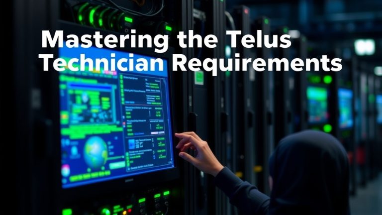 Mastering the Telus Technician Requirements: Essential Skills and Qualifications for a Successful Telecom Career