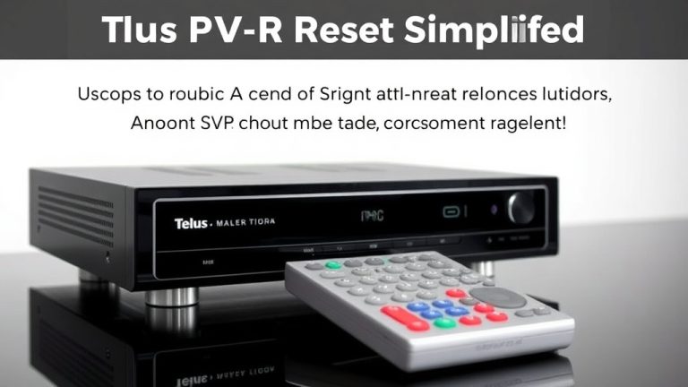 Telus PVR Reset Simplified: Unlock Quick Solutions to Restore Your Entertainment Without Hassle