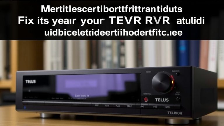 Master These Expert Tips to Fix Your TELUS PVR and Reclaim Seamless Entertainment