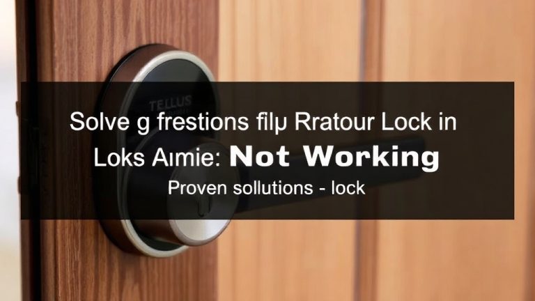 Solve the Frustration of a Telus Door Lock Not Working: Proven Solutions to Restore Your Home’s Security