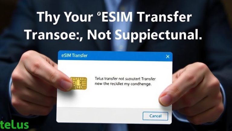Why Your TELUS eSIM Transfer Not Supported and How to Overcome This Hurdle